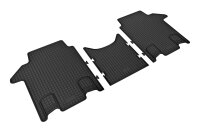 Fußmatten passend für Volkswagen Multivan T7 ab 2021 - 1 Reihe + 2 Reihe + 3 Reihe, Gummi Set, schwarz