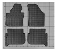 Fußmatten passend für Volkswagen Caddy 2005 - 2020 - 5 Sitze, Gummi Set, schwarz