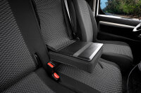 Z4L Sitzbezüge passend für Toyota Proace Verso II ab 2016 - 3 Sitzer - Polyester Schwarz, Grau , LUX - Passgenau für Version mit Tisch Vorne auf dem Beifahrersitz