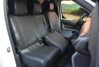 Z4L Sitzbezüge passend für Fiat Scudo ab 2022 - 3 Sitzer - Kunstleder Schwarz , MAISTER - Passgenau für Version mit Tisch Vorne auf dem Beifahrersitz