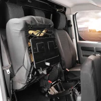 Z4L Sitzbezüge passend für Citroen SpaceTourer ab 2016 - 3 Sitzer - Polyester mit Kunstleder Schwarz , VIVA - Passgenau für Version mit Tisch Vorne auf dem Beifahrersitz