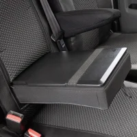 Z4L Sitzbezüge passend für Fiat Scudo ab 2022 - 3 Sitzer - Polyester mit Kunstleder Schwarz , VIVA - Passgenau für Version mit Tisch Vorne auf dem Beifahrersitz