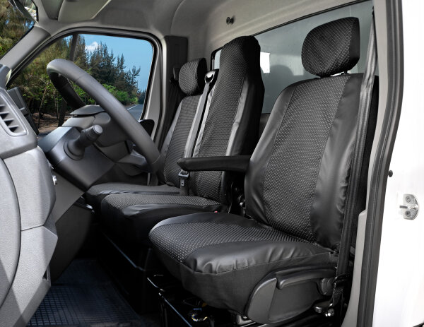 Passgenaue Autositzbezüge für Renault Master ab 2010 bis 2023 – Polstermaterial mit Kunstleder