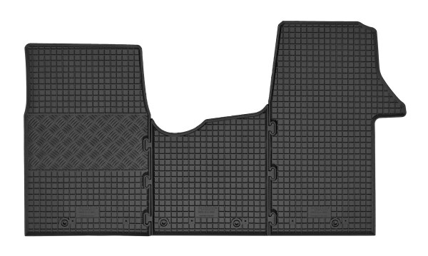Fußmatten passend für Nissan NV300 ab 2014/Primastar ab 2021 - 3 Sitze, Gummi Set, schwarz