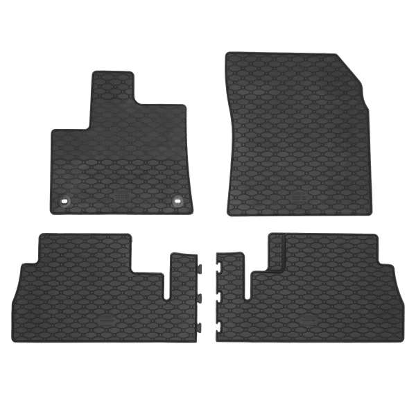 Fußmatten passend für Fiat Doblo ab 2023 - 5 Sitze, Gummi Set, schwarz