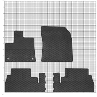 Fußmatten passend für Fiat Doblo ab 2023 - 5 Sitze, Gummi Set, schwarz
