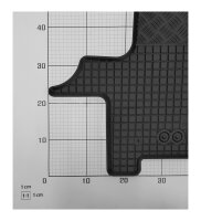 Fußmatten passend für FORD Transit ab 2014 3 Sitze, Gummi Set, schwarz
