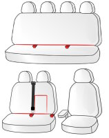 Passgenaue Autositzbezüge für Citroen Jumper II ab 2006 / ab 2014 / ab 2022+ – Polstermaterial