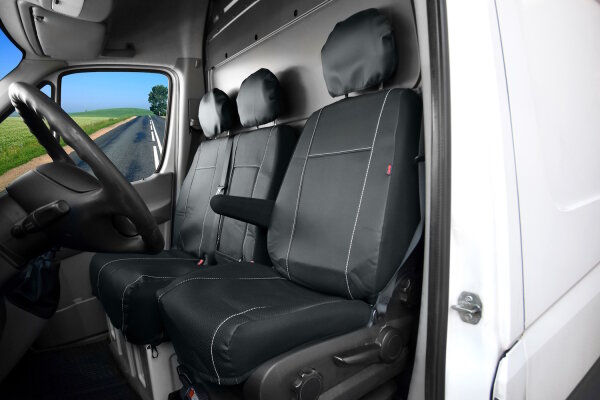 Passgenaue Autositzbezüge für VW Crafter ab 2006 bis 2016 – atmungsaktives Kunstleder