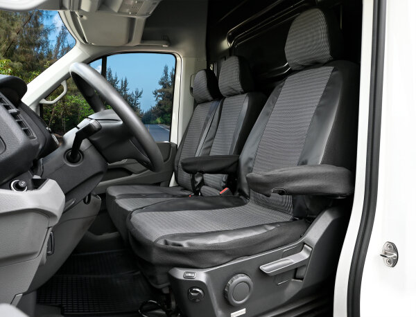 Passgenaue Autositzbezüge für VW Crafter ab 2017 – Polstermaterial mit Kunstleder