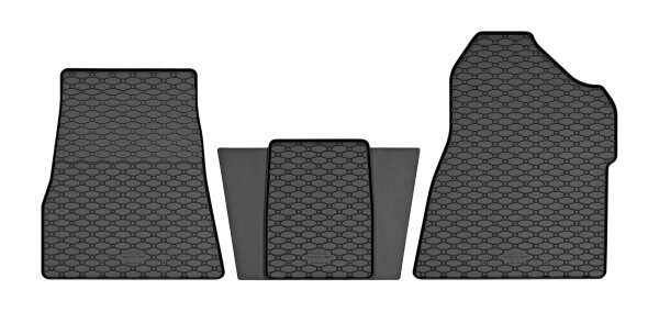 Fußmatten passend für Renault Master ab 2024 - 3 Sitze, Gummi Set, schwarz