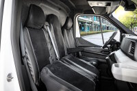 Passgenaue Autositzbezüge für Nissan Interstar ab 2024 – Velourimitat mit Kunstleder