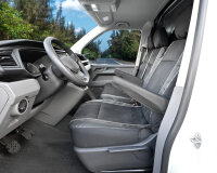 Passgenaue Autositzbezüge für VW T6.1 ab 2019 – Velourimitat mit Kunstleder