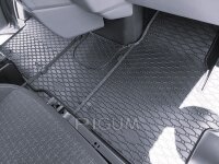 Fußmatten passend für Volkswagen T7 Caravelle ab 2025 - 8/9 Sitze, Gummi Set, schwarz