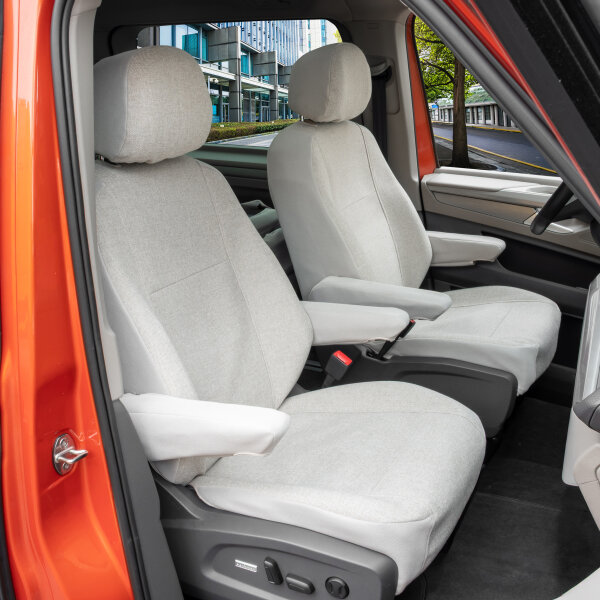 Passgenaue Autositzbezüge für VW T7 Multivan ab 2021 – Gewebe mit klassischer Webstruktur
