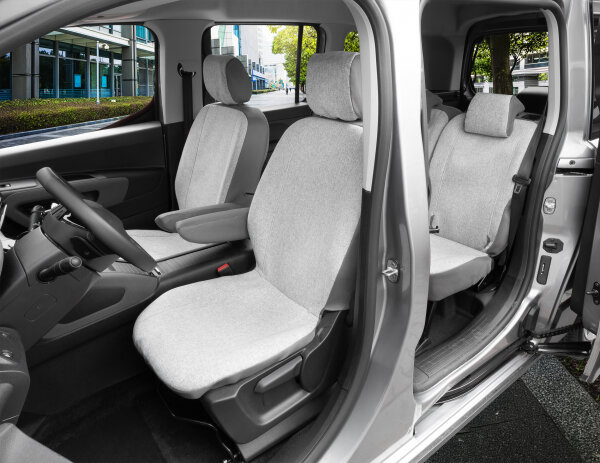 Passgenaue Autositzbezüge für Toyota Proace City ab 2019 bis 2023 und Facelift ab 2023 – Wasserabweisender Stoff aus klassischer Webstruktur