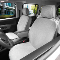 Passgenaue Autositzbezüge für Toyota Proace City ab 2019 bis 2023 und Facelift ab 2023 – Wasserabweisender Stoff aus klassischer Webstruktur