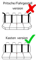 Passgenaue Autositzbezüge für Citroen Jumper Kasten Mannschaftskabine ab 2022 – Kunstleder